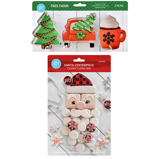 R&M International Tree Farm Cookie Cutters and Build-A-Santa Cookie Cutter Kit