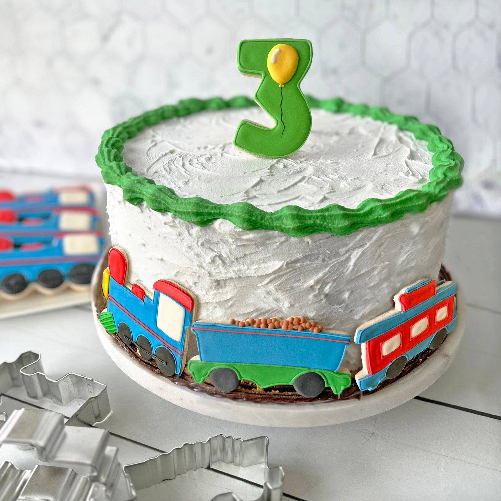 R&M International Construction and Train 6 Piece Cookie Cutter Set