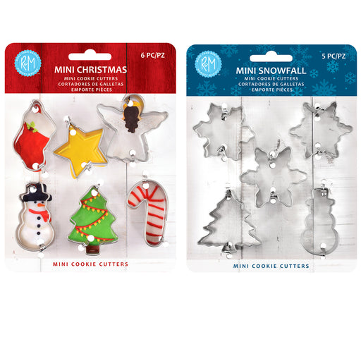 R&M International Snowfall/Christmas Mini Cookie Cutters, Set of 11