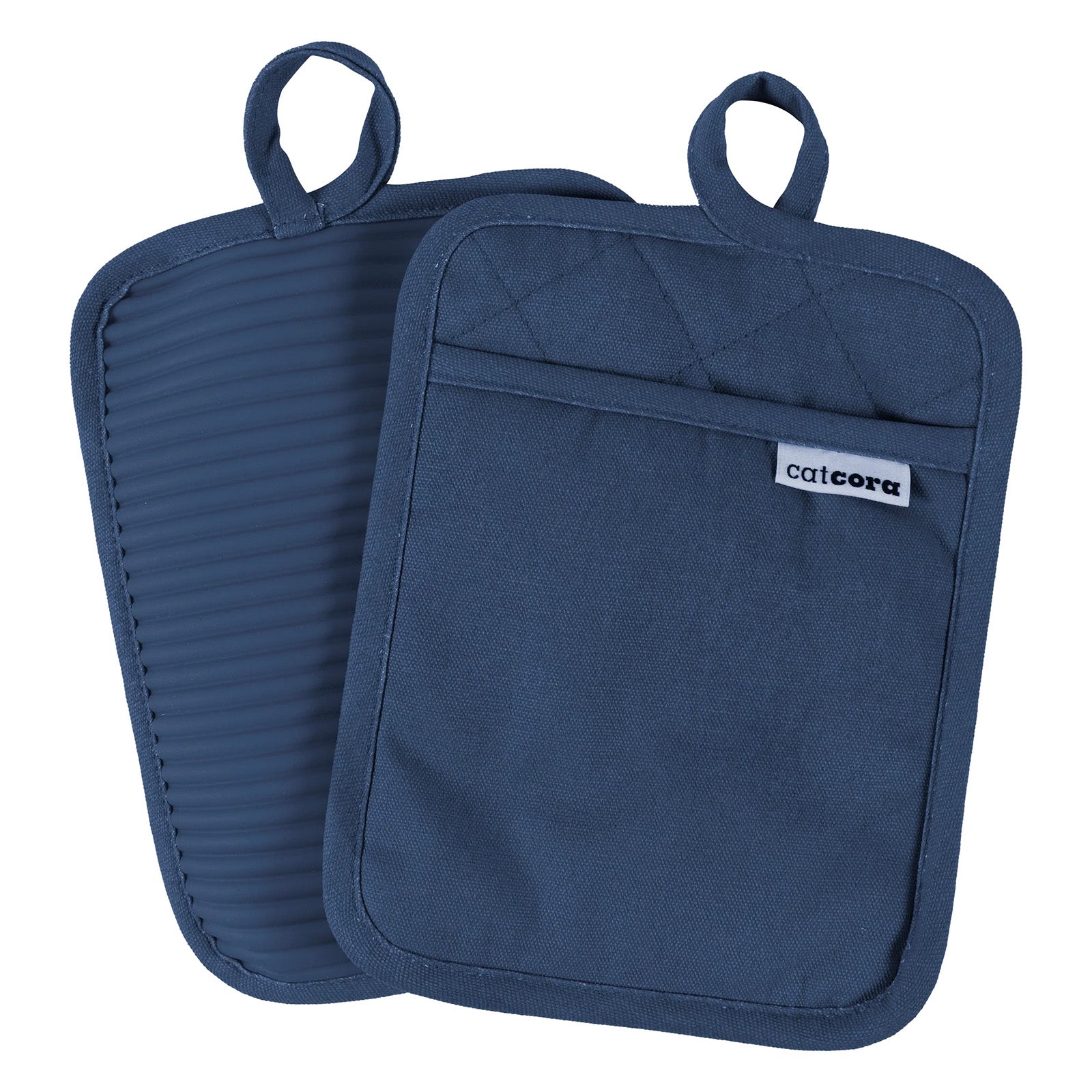 KAF Home Cat Cora Silicone Pot Holder, Navy