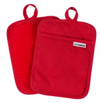 KAF Home Cat Cora Silicone Pot Holder, Red