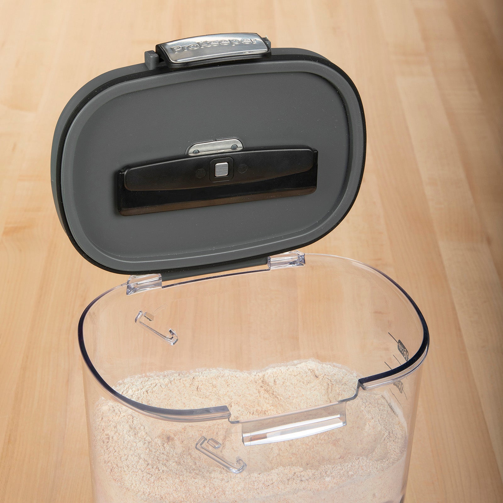 Progressive International ProKeeper+ Airtight Flour Storage Container, Clear Plastic