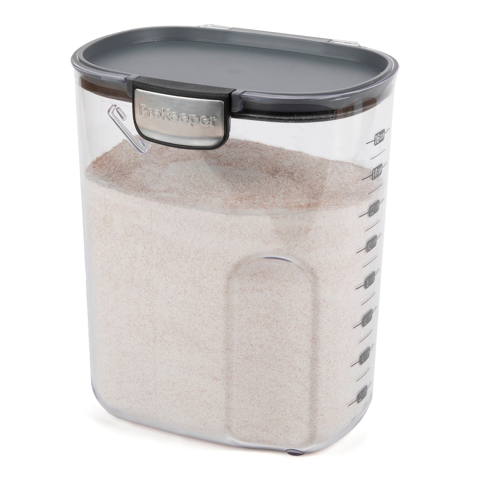 Progressive International ProKeeper+ Airtight Flour Storage Container, Clear Plastic