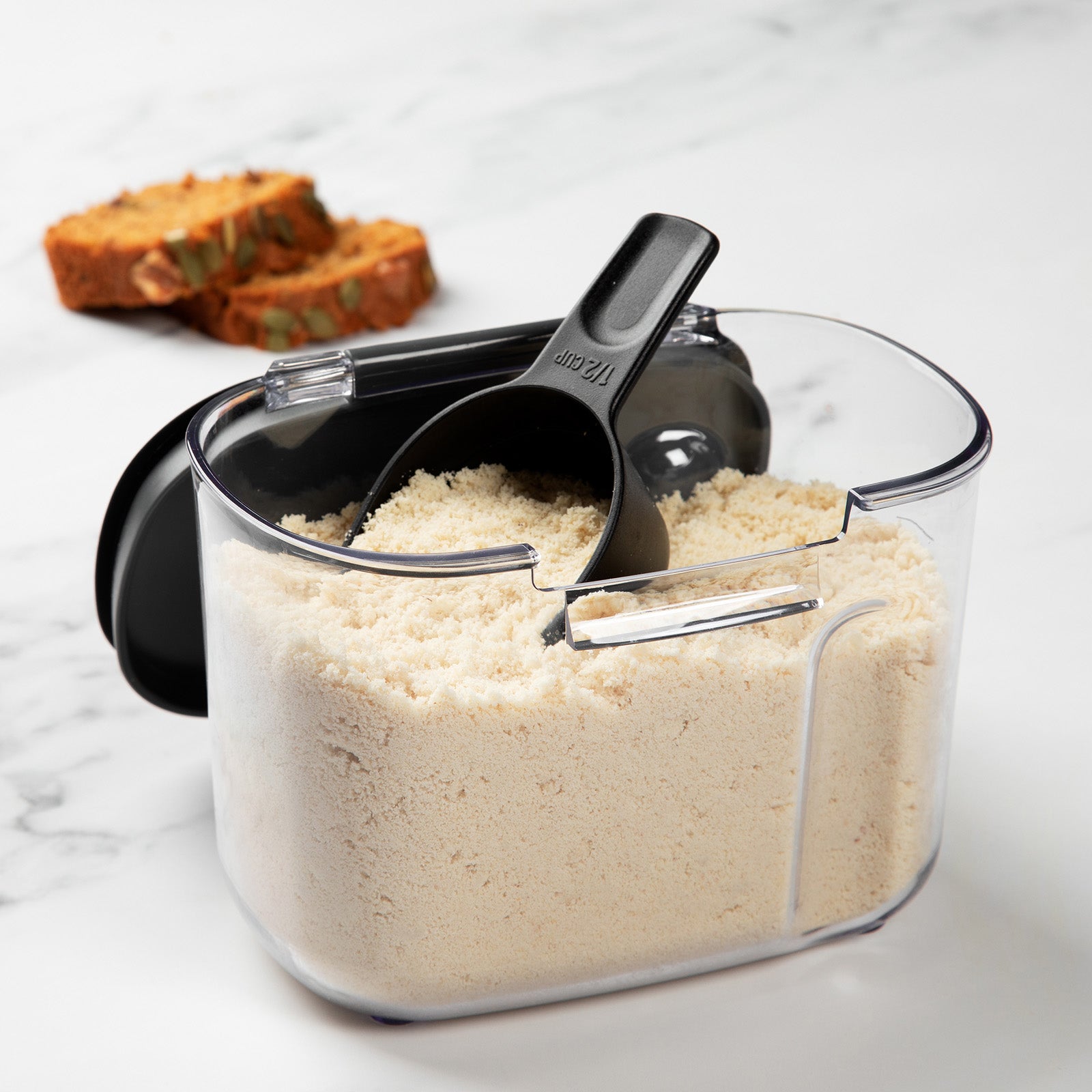 Progressive International ProKeeper+ Airtight Specialty Flour Storage Container, Clear Plastic