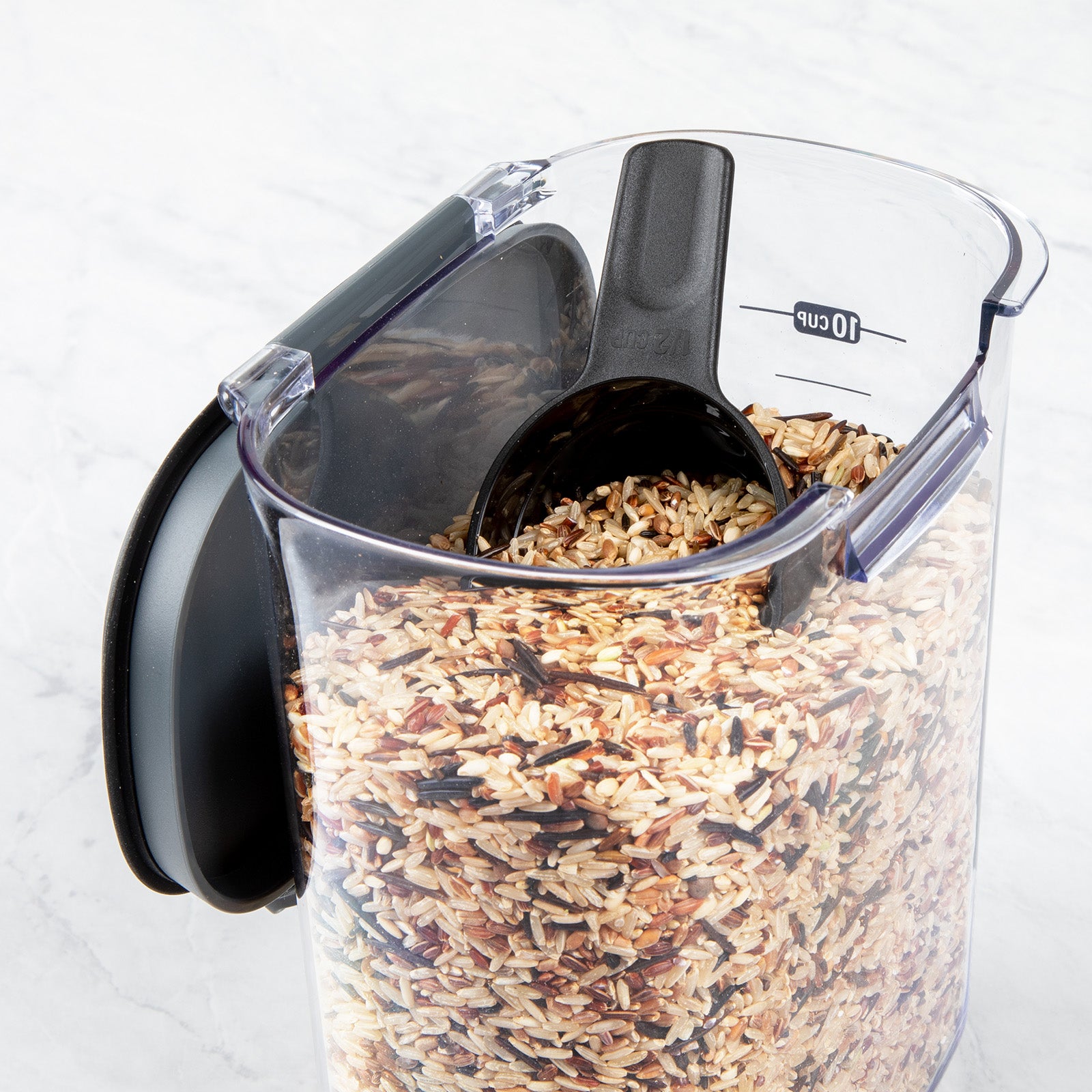 Progressive International ProKeeper+ Airtight Grain Storage Container, Clear Plastic