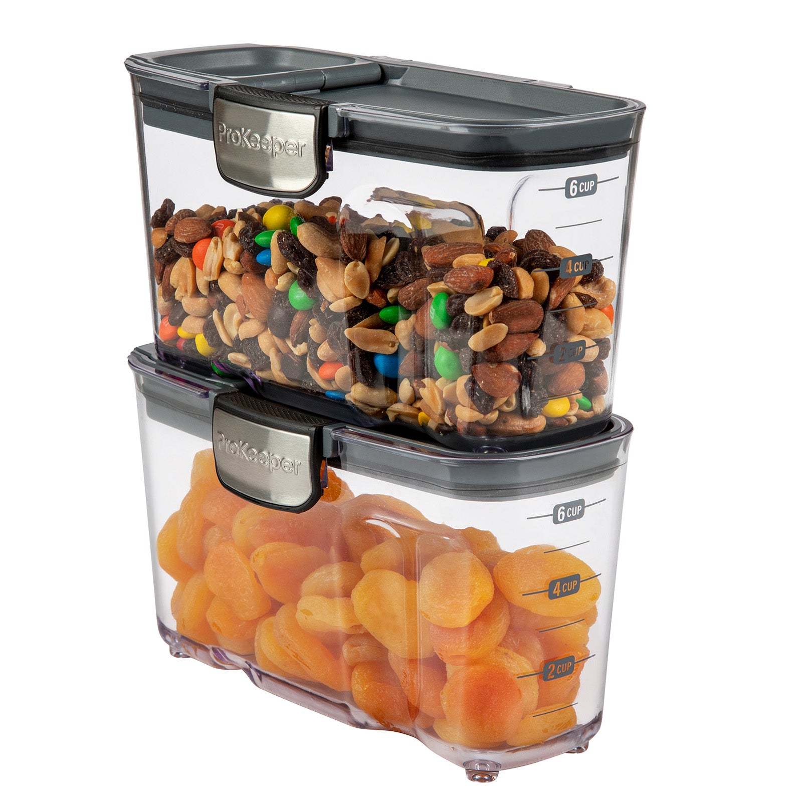 Progressive International ProKeeper+ Airtight Small Cereal Storage Container, Clear Plastic