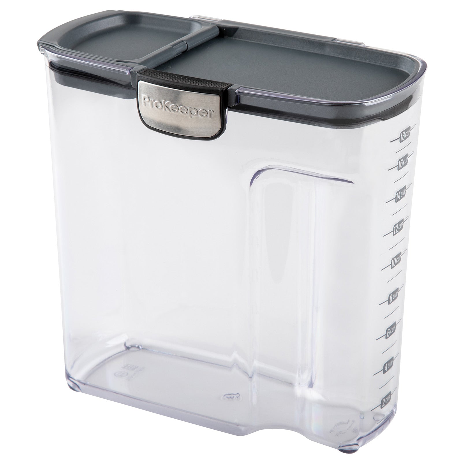 Progressive International ProKeeper+ Airtight Large Cereal Storage Container, Clear Plastic
