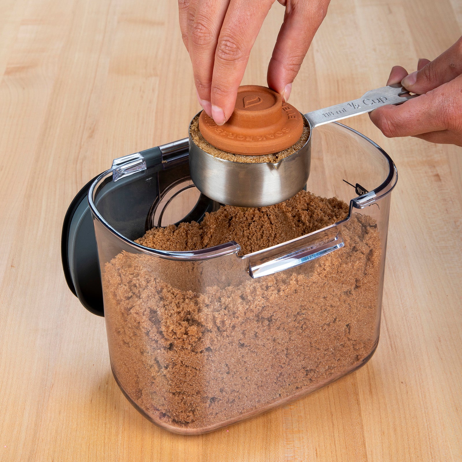 Progressive International ProKeeper+ Airtight Brown Sugar Storage Container, Clear Plastic