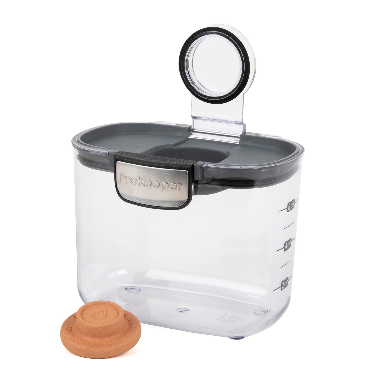 Progressive International ProKeeper+ Airtight Brown Sugar Storage Container, Clear Plastic