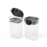 Progressive International ProKeeper+ Airtight Seasoning Storage Containers, Set of 2, Clear Plastic