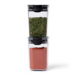 Progressive International ProKeeper+ Airtight Seasoning Storage Containers, Set of 2, Clear Plastic