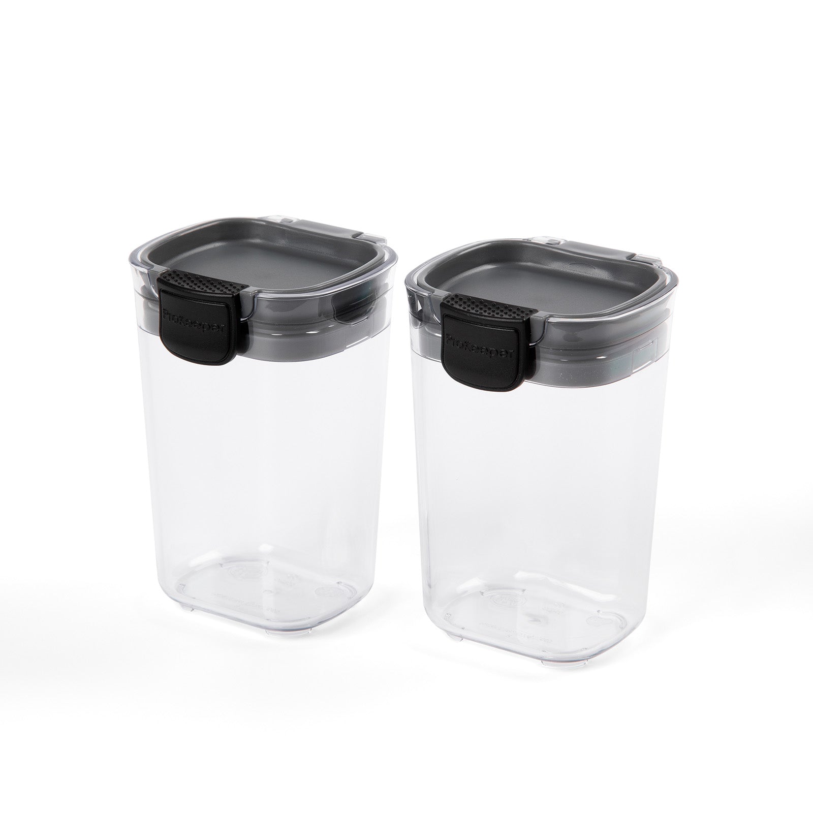 Progressive International ProKeeper+ Airtight Seasoning Storage Containers, Set of 2, Clear Plastic