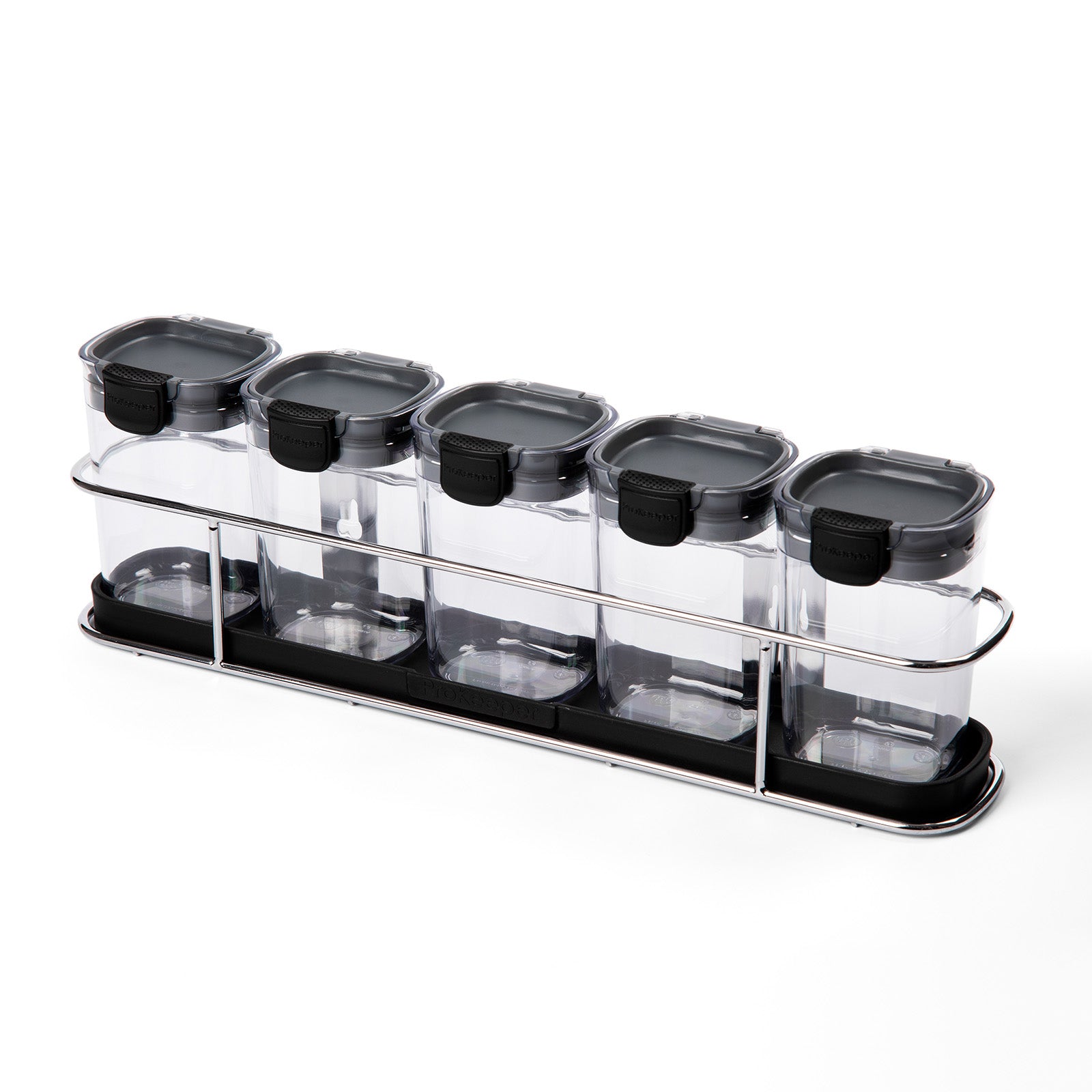 Progressive International ProKeeper+ Airtight Storage Container Set, 6-Piece, Clear Plastic