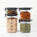 Progressive International ProKeeper+ Airtight Pantry Storage Container Set, Clear Plastic