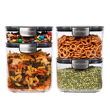 Progressive International ProKeeper+ Airtight Pantry Storage Container Set, Clear Plastic