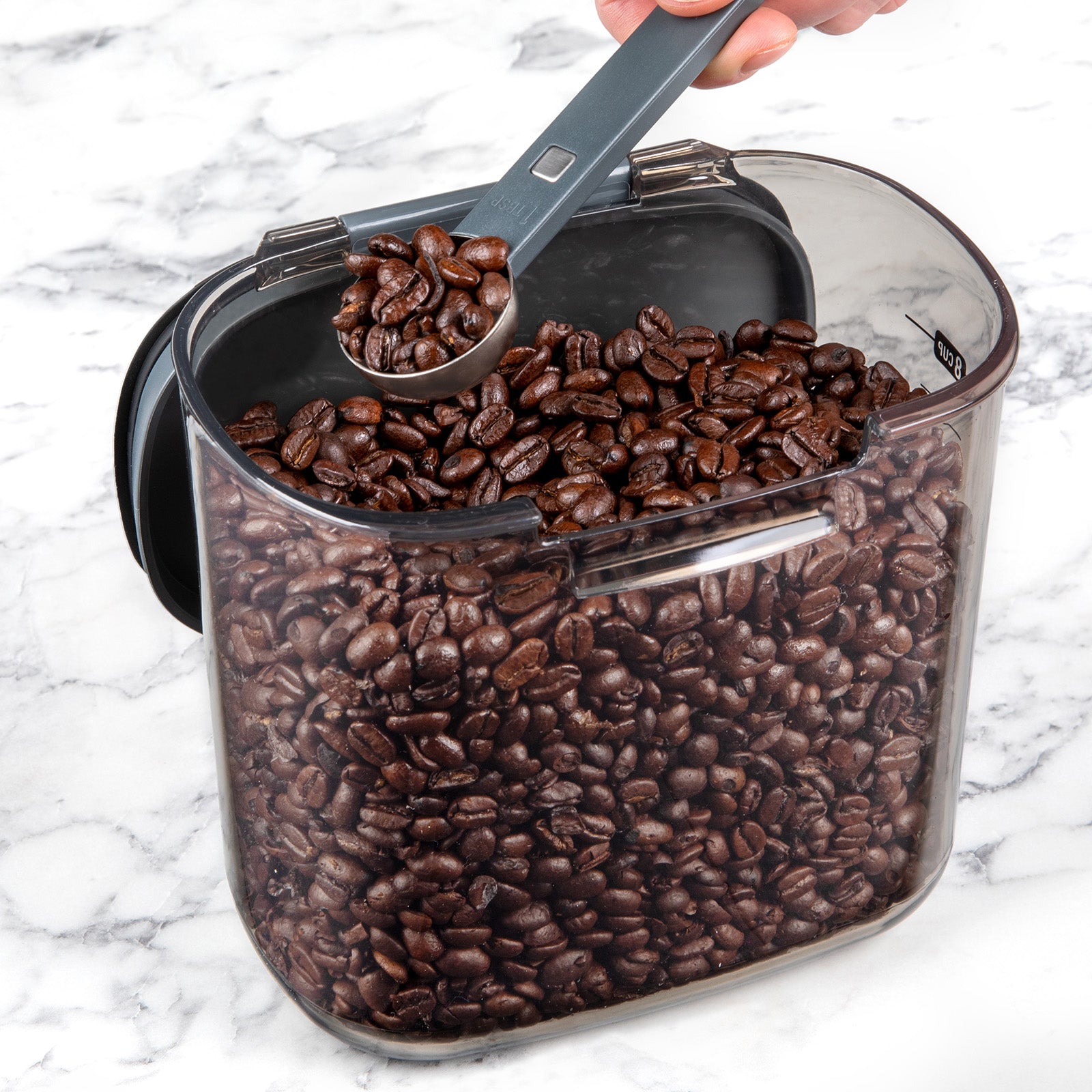 Progressive International ProKeeper+ Airtight Coffee Storage Container, Clear Plastic