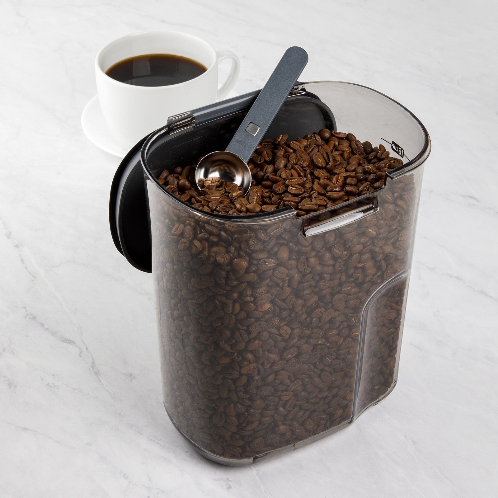 Progressive International ProKeeper+ Airtight Large Coffee Storage Container, Clear Plastic