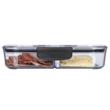 Progressive International ProKeeper+ Airtight Split Deli Storage Container, Clear Plastic