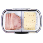 Progressive International ProKeeper+ Airtight Split Deli Storage Container, Clear Plastic