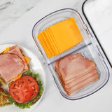Progressive International ProKeeper+ Airtight Split Deli Storage Container, Clear Plastic