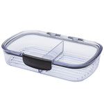 Progressive International ProKeeper+ Airtight Split Deli Storage Container, Clear Plastic