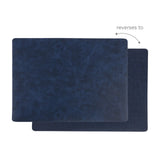 KAF Home Santiago Rectangular Bio Based Vinyl Placemat, Blue