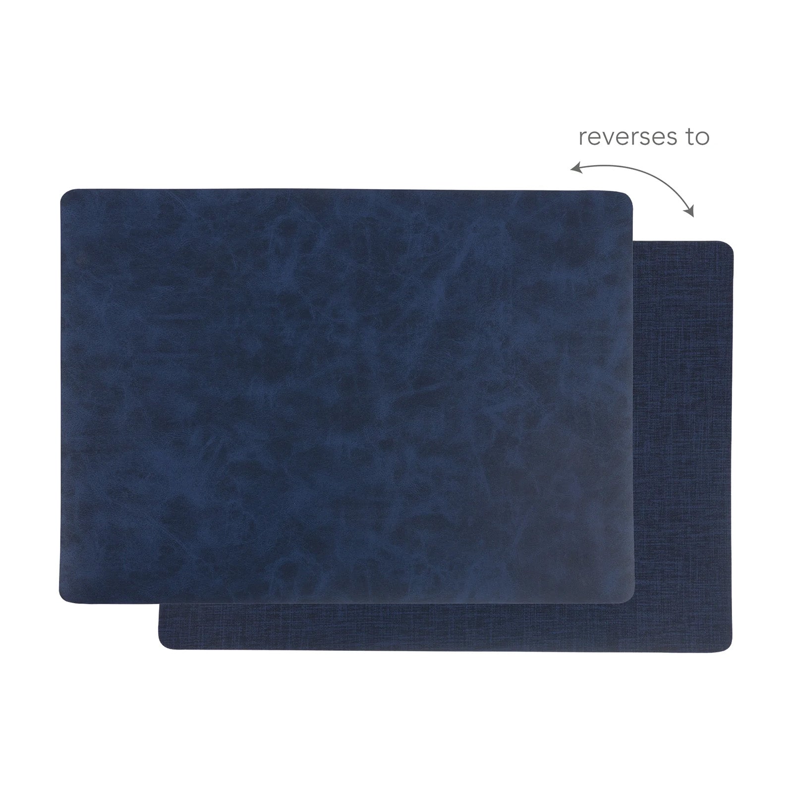 KAF Home Santiago Rectangular Bio Based Vinyl Placemat, Blue