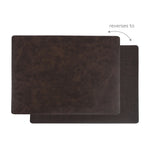 KAF Home Santiago Rectangular Bio Based Vinyl Placemat, Dark Brown