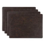 KAF Home Santiago Rectangular Bio Based Vinyl Placemat, Dark Brown