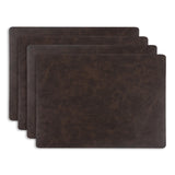 KAF Home Santiago Rectangular Bio Based Vinyl Placemat, Dark Brown