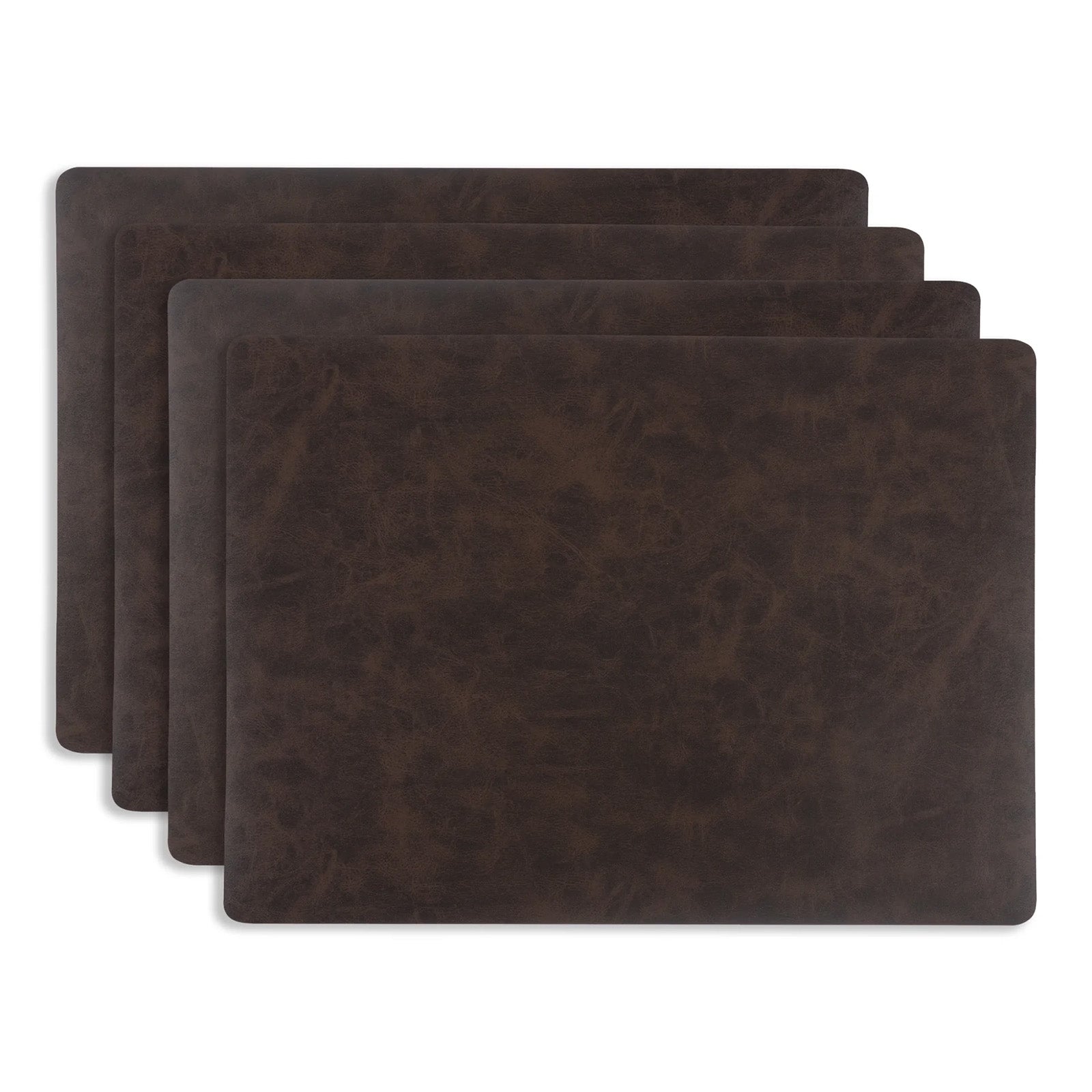 KAF Home Santiago Rectangular Bio Based Vinyl Placemat, Dark Brown