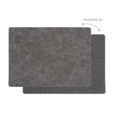 KAF Home Santiago Rectangular Bio Based Vinyl Placemat, Gray
