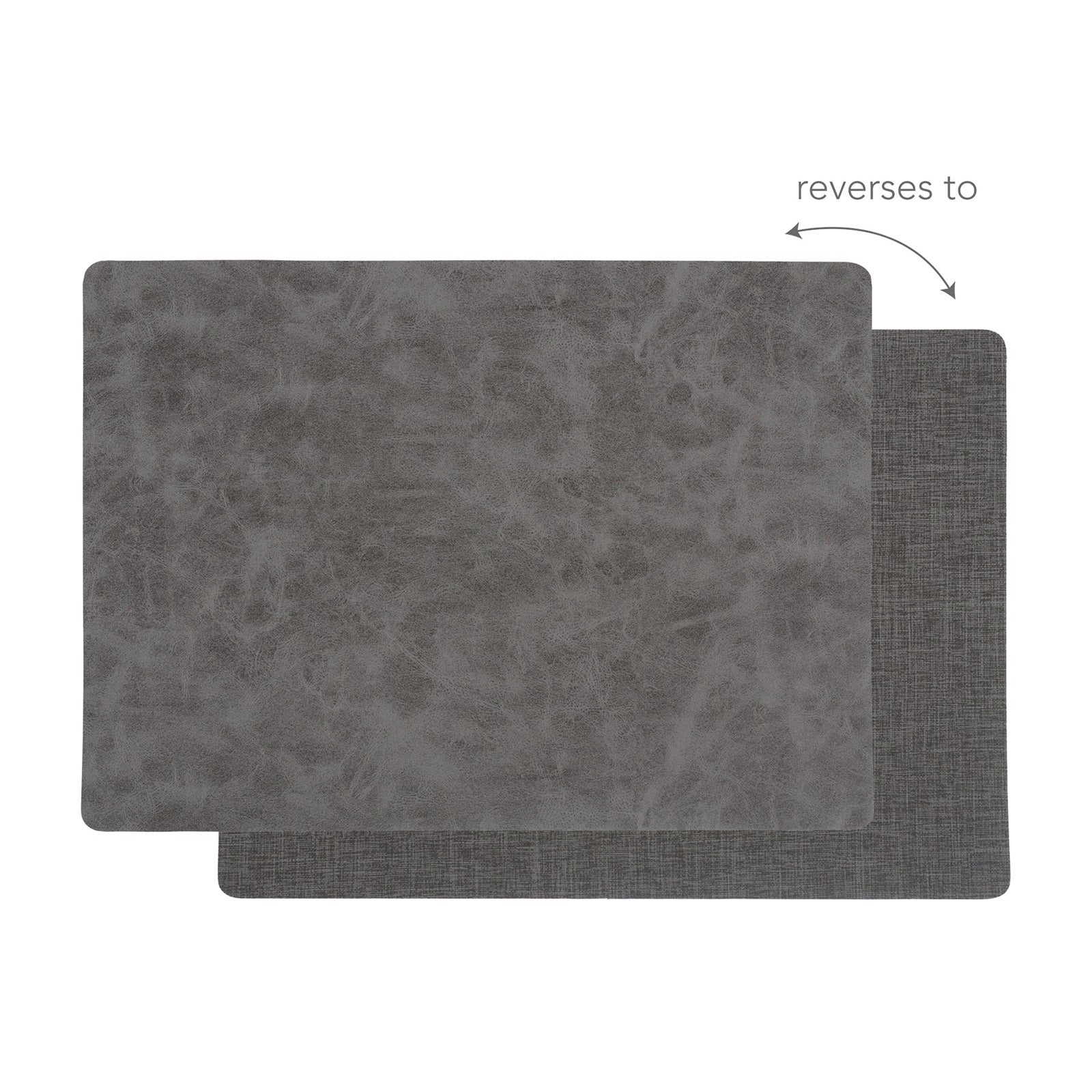 KAF Home Santiago Rectangular Bio Based Vinyl Placemat, Gray