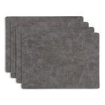 KAF Home Santiago Rectangular Bio Based Vinyl Placemat, Gray