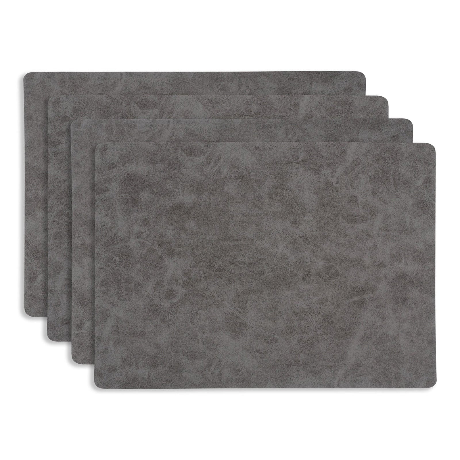 KAF Home Santiago Rectangular Bio Based Vinyl Placemat, Gray