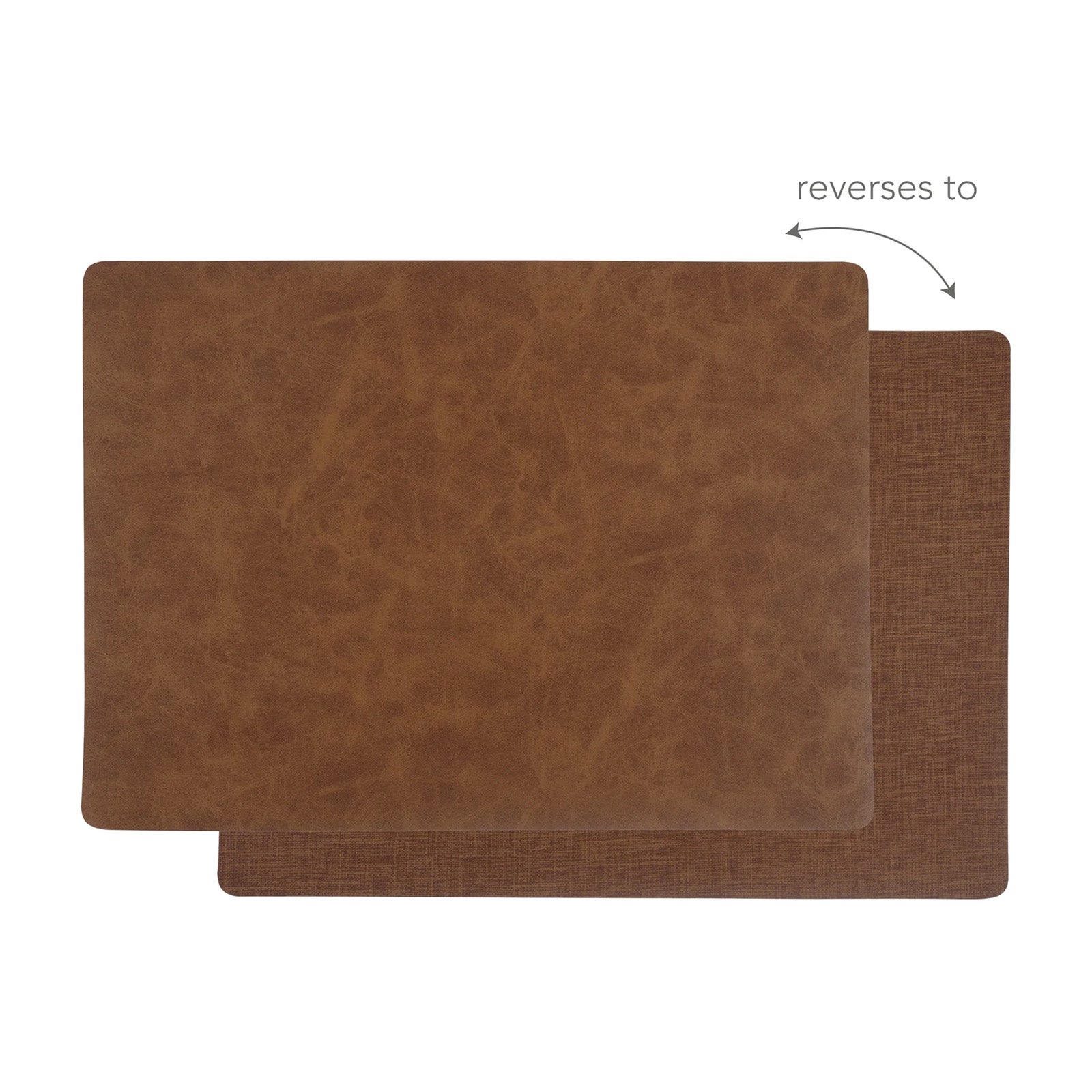 KAF Home Santiago Rectangular Bio Based Vinyl Placemat, Light Brown