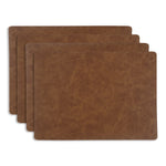 KAF Home Santiago Rectangular Bio Based Vinyl Placemat, Light Brown