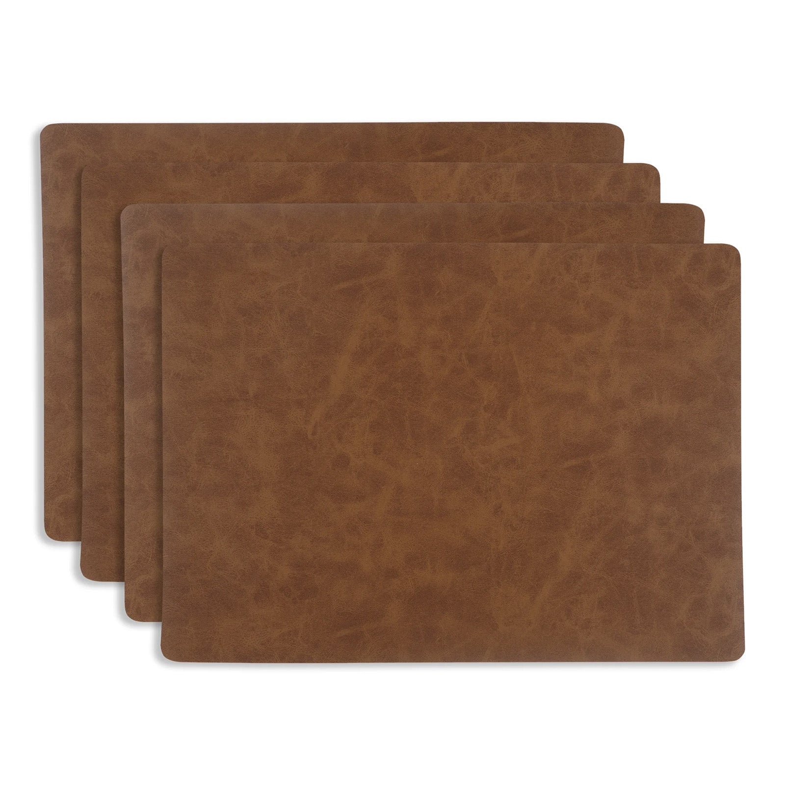 KAF Home Santiago Rectangular Bio Based Vinyl Placemat, Light Brown