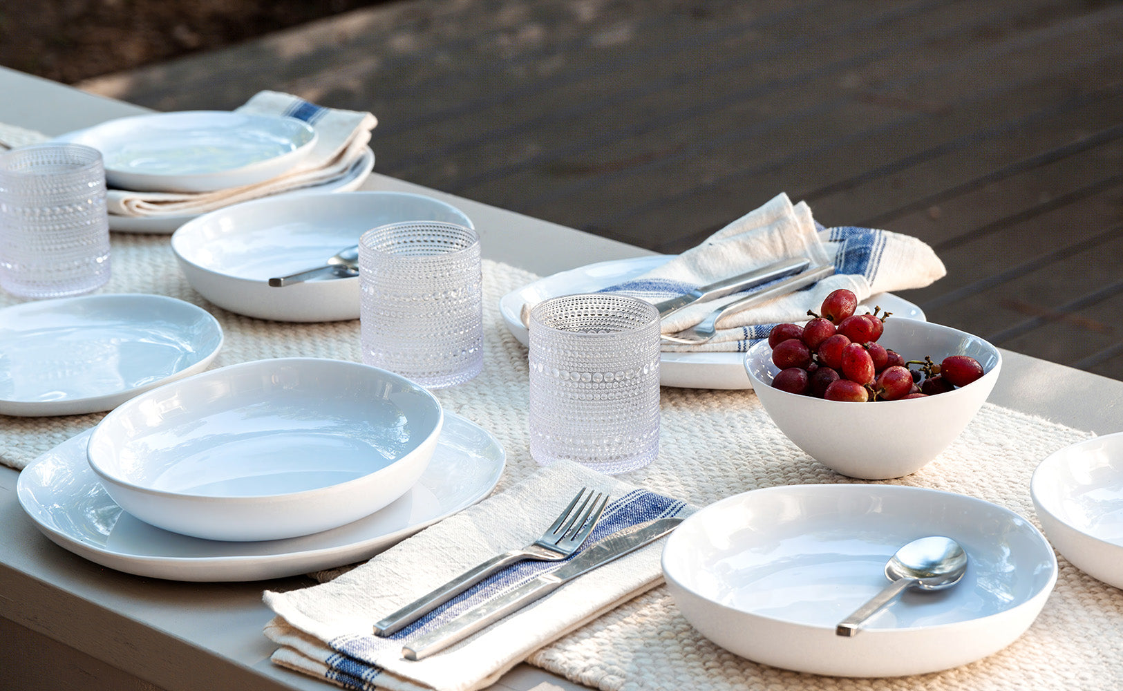 Fortessa Orbetto Outdoor Double Old Fashioned Beverage Cocktail Glass 4 Pack, 10.5 ounce, Clear