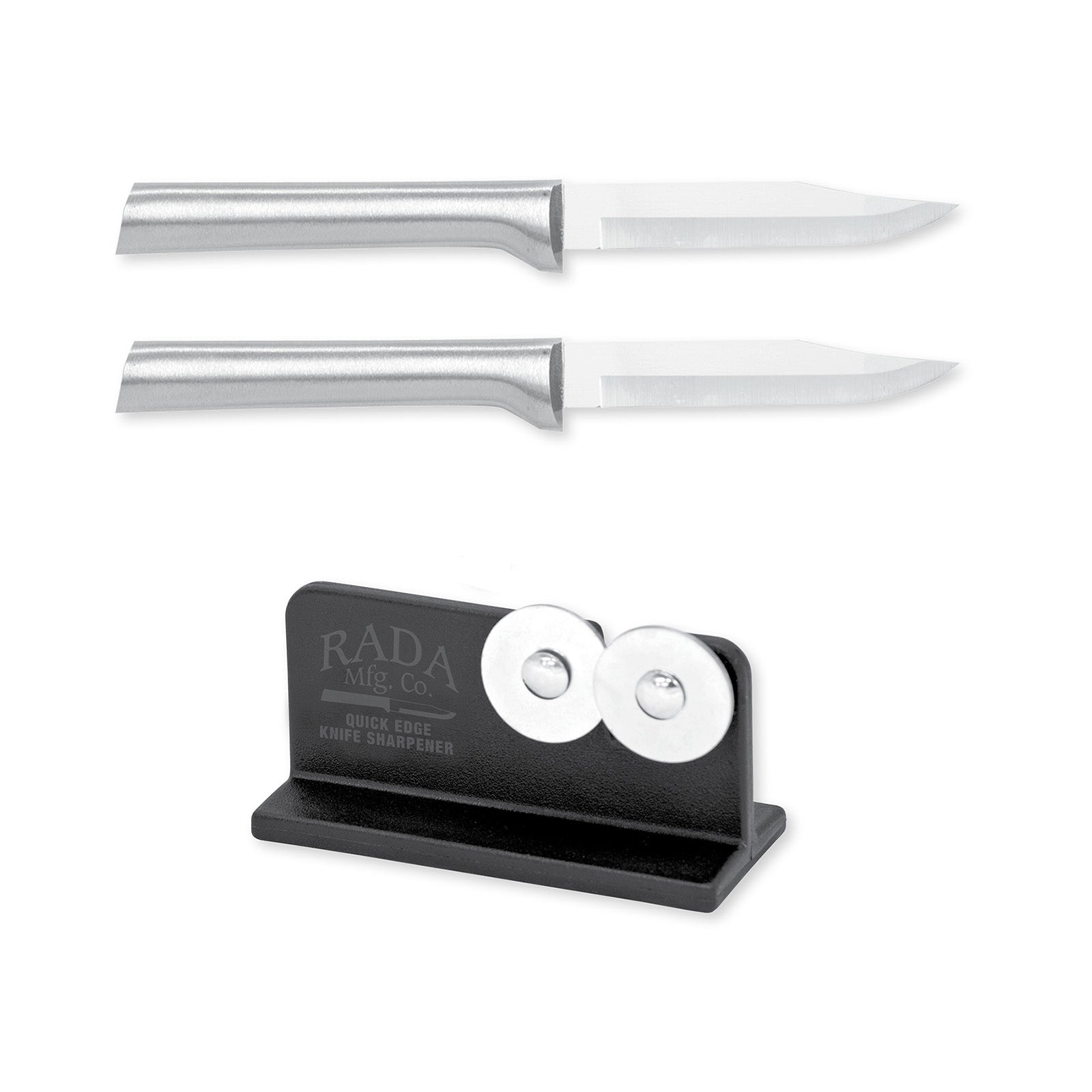 Rada Cutlery 3.25-Inch Regular Paring Knife Set of 2 & Quick Edge Knife Sharpener