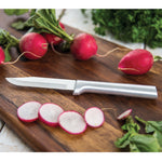 Rada Cutlery 3.25-Inch Regular Paring Knife & 5-Inch Tomato Slicer Stainless Steel Serrated Blade, Silver Handles