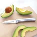 Rada Cutlery 2.5-Inch Peeling Paring Knife Set of 2, Silver Handles & Quick Edge Knife Sharpener