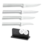 Rada Cutlery Paring & Peeling Knife Set, 4 Knives & Quick Edge Knife Sharpener