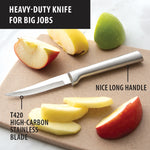 Rada Cutlery Heavy Duty 3.25-Inch Paring Knife Set of 2, Silver Handles & Quick Edge Knife Sharpener