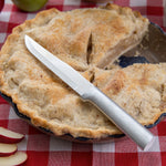Rada Cutlery 5.375-Inch Stubby Butcher Knife Set of 2, Silver Handles & Quick Edge Knife Sharpener