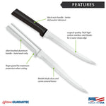 Rada Cutlery 6.625 Carver Boning Knife Set of 2, Silver Handles & Quick Edge Knife Sharpener