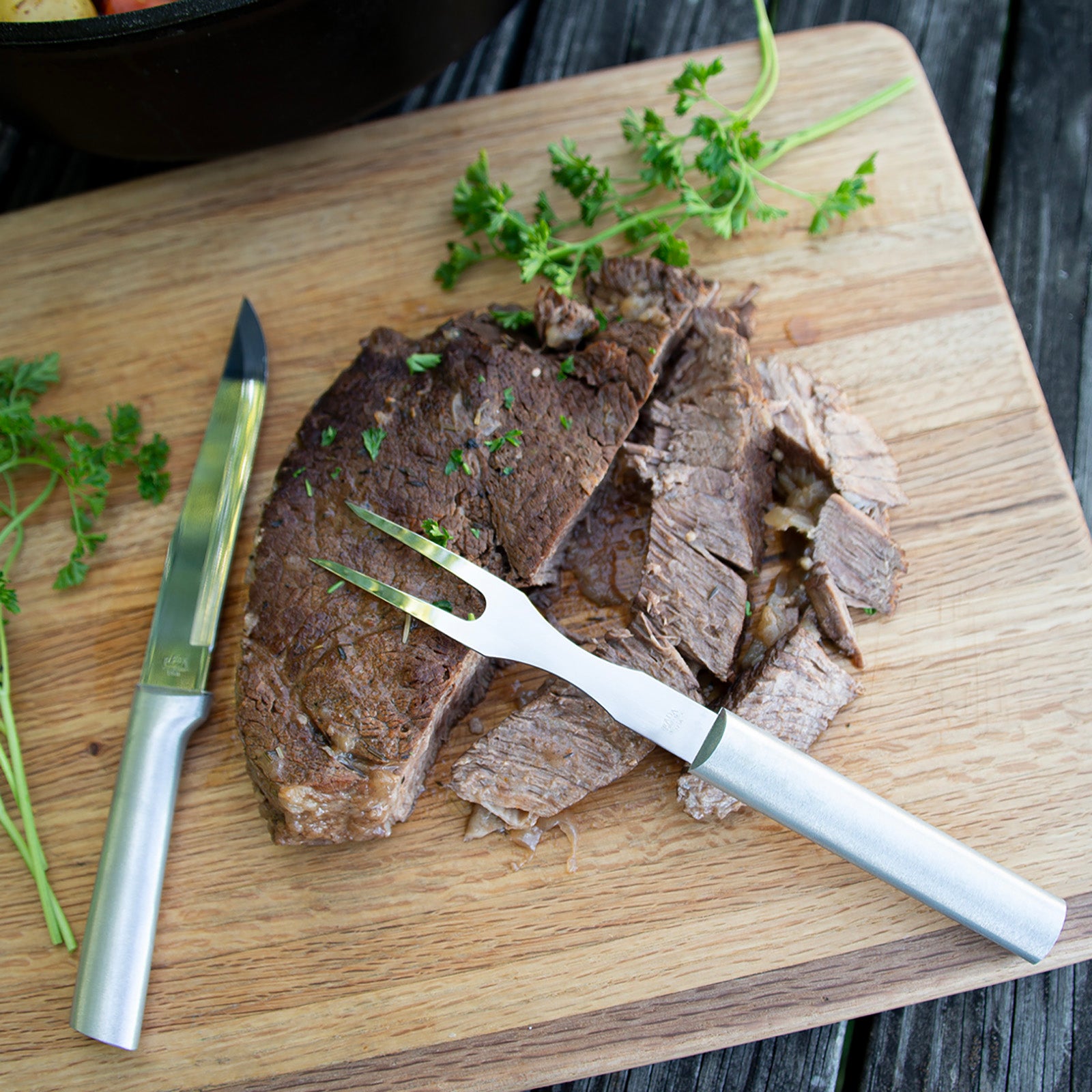 Rada Cutlery 5.125-Inch Carving Fork, Aluminum Handle