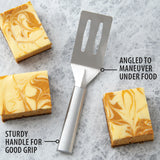 Rada Cutlery 3.375-Inch Slotted Turner Spatula, Aluminum Handle