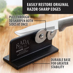 Rada Cutlery Quick Edge Knife Sharpener Stainless Steel Wheels