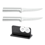 Rada Cutlery 4.375-Inch Super Parer Set of 2, Silver Handles & Quick Edge Knife Sharpener